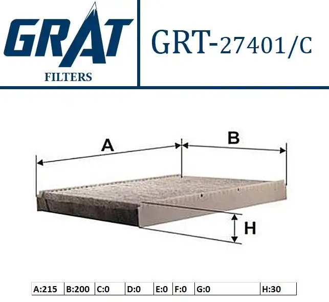 GRAT 27401C Polen Filtresi (Karbonlu) 77363370