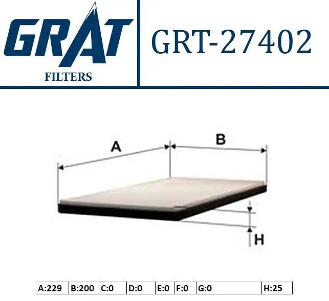 GRAT 27402 Polen Filtresi 50511785