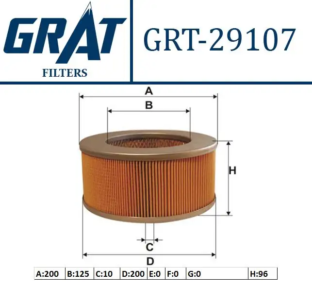 GRAT 29107 Hava Filtresi RF0113Z409A