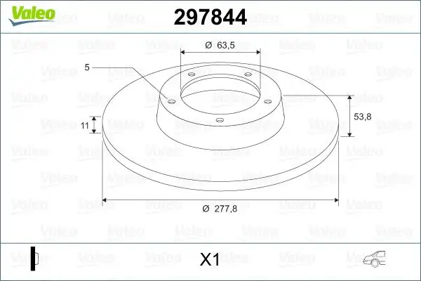 VALEO 297844 Arka Fren Diski 4367108
