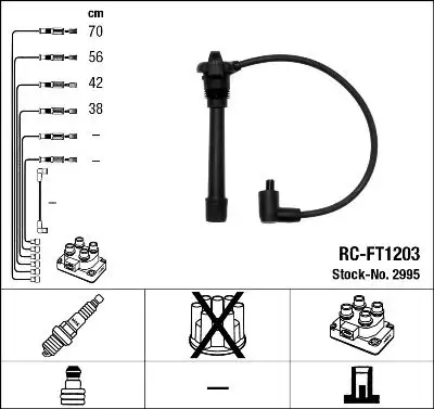 NGK 2995 (RCFT1203) Buji Kablosu 46474814