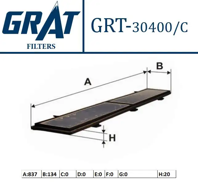 GRAT 30400C Polen Filtresi (Karbonlu) 64316946629