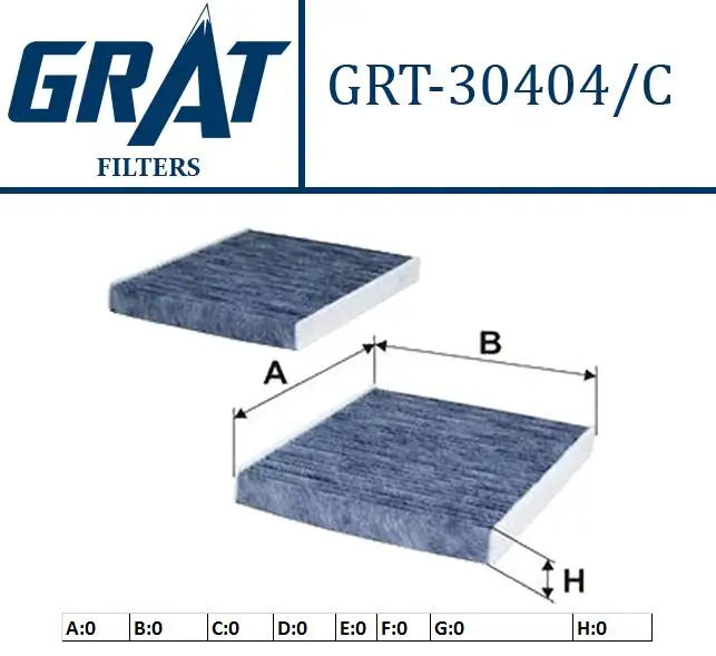 GRAT 30404C Polen Filtresi (Karbonlu) 64119163329