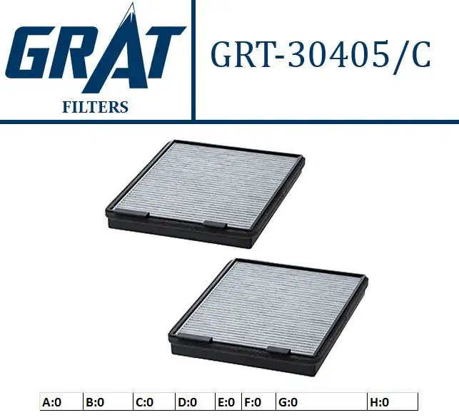 GRAT 30405C Polen Filtresi (Karbonlu) 64110008138
