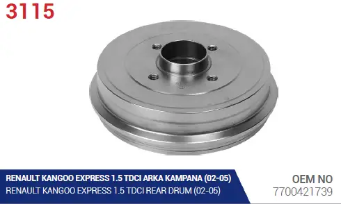 AYK 3115 Fren Kampanası 7700421739