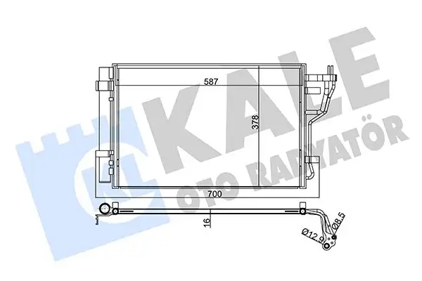 KALE 342535 Klima Radyatörü 976061M000