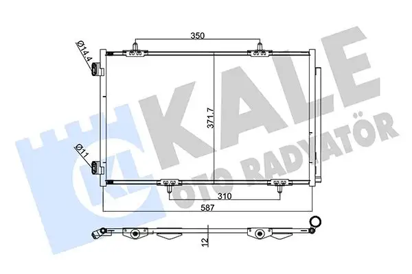 KALE 342655 Klima Radyatörü 9674994280