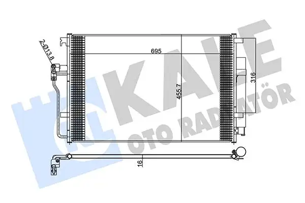 KALE 343025 Klima Radyatörü