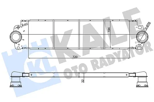 KALE 343100 Turbo Radyatörü 7H0145804A