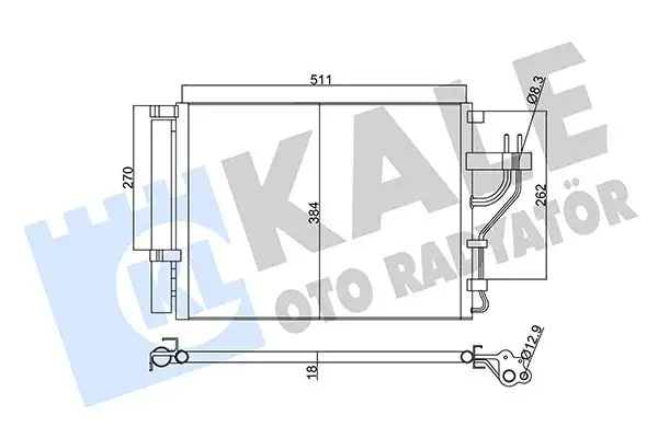 KALE 345425 Klima Radyatörü 976062Y001