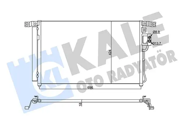 KALE 345440 Klima Radyatörü 976062B100AS