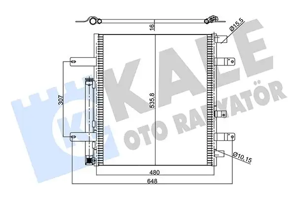 KALE 345535 Klima Radyatörü A9705000154