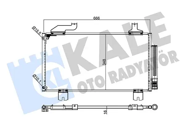 KALE 345715 Klima Radyatörü 80100TL2A01