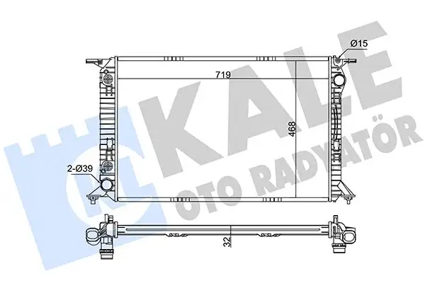 KALE 345860 Radyatör 8K0121251AM