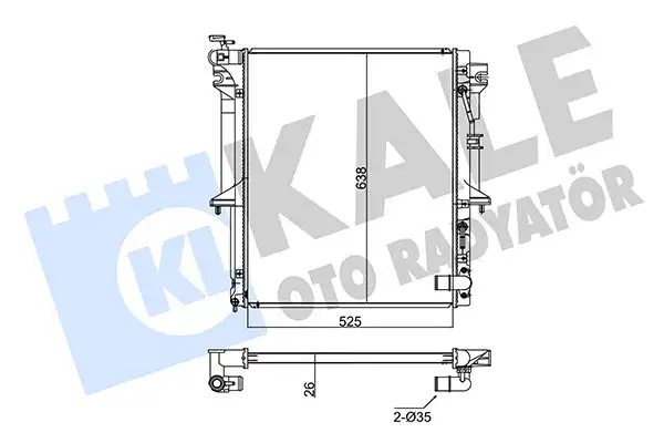 KALE 347965 Radyatör MN135033