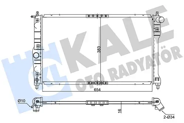 KALE 348205 Radyatör 96181931