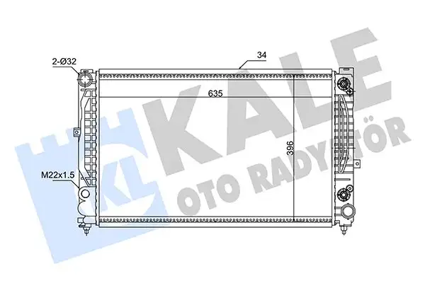 KALE 348310 Radyatör 8D0121251L