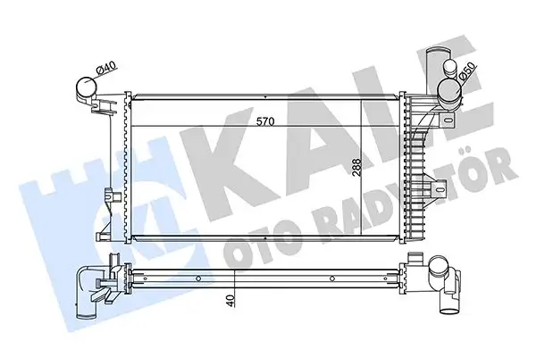 KALE 349305 Radyatör A9735000903