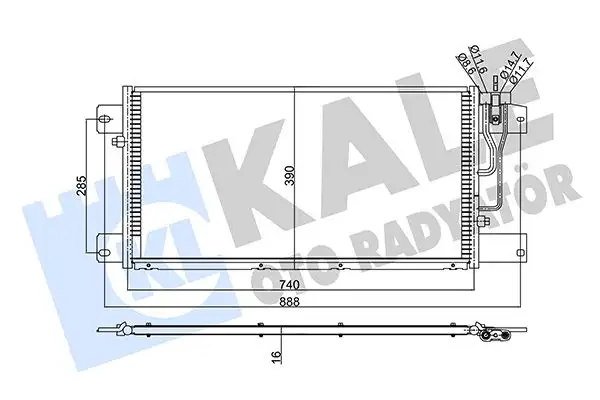 KALE 350385 Klima Radyatörü 1782207
