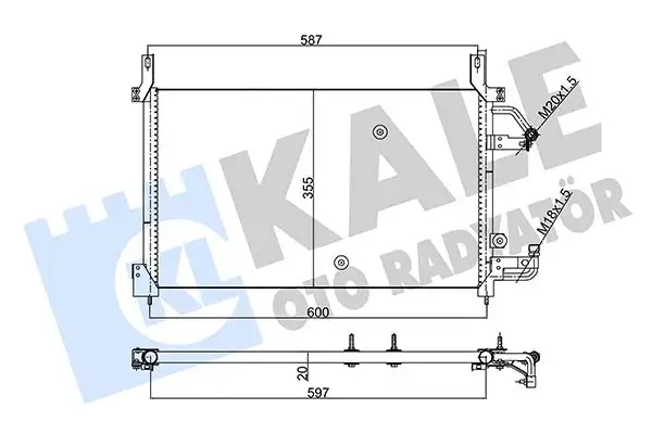 KALE 350555 Klima Radyatörü 96265216