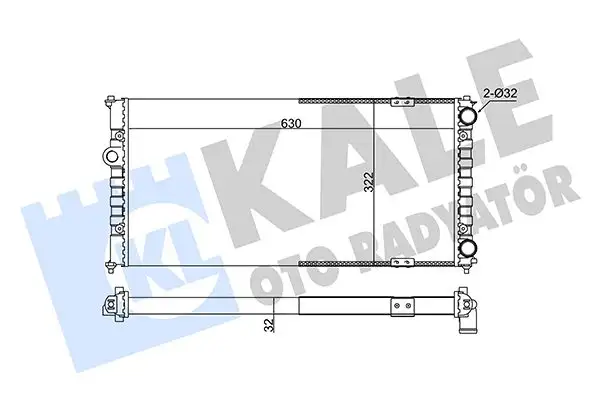 KALE 351230 Radyatör 6K0121253Q
