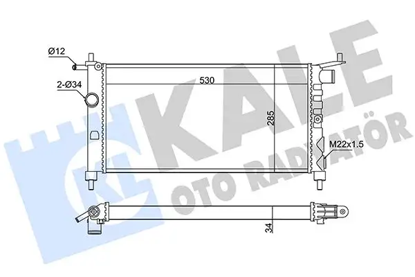 KALE 351235 Radyatör 52488849