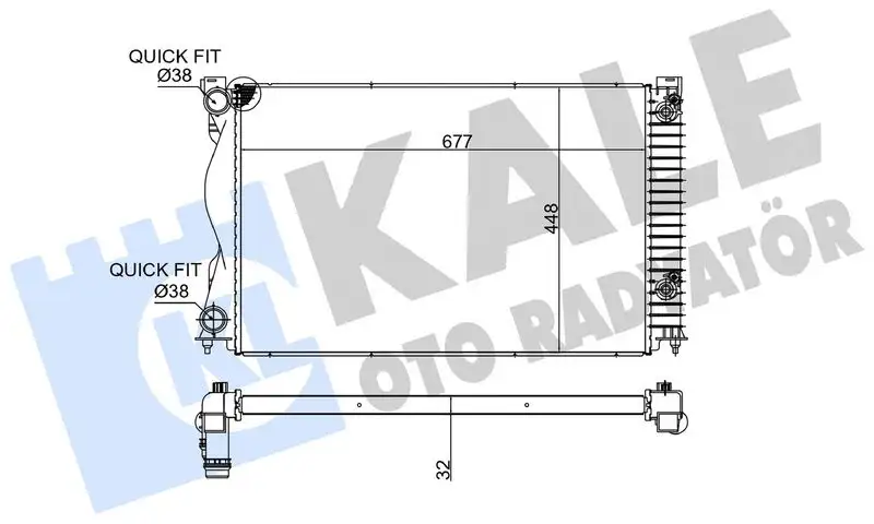 KALE 353100 Radyatör 4F0121251R
