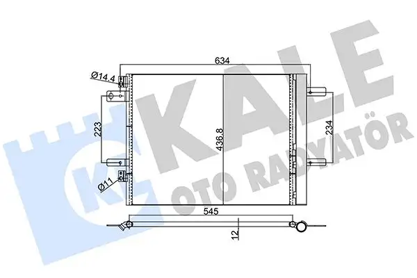 KALE 353150 Klima Radyatörü 9677145480