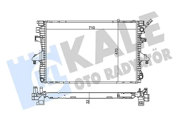 KALE 354000 Radyatör 7H0121253J