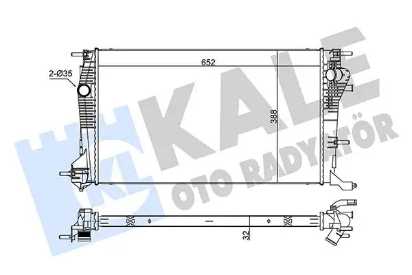 KALE 355835 Radyatör 214100057R