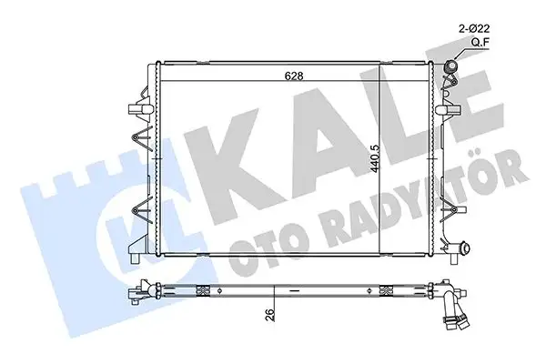 KALE 356340 Radyatör 5K0121251S