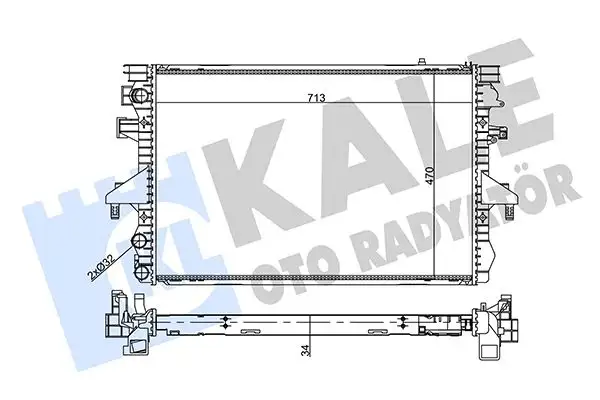 KALE 356940 Radyatör 7H0121253K