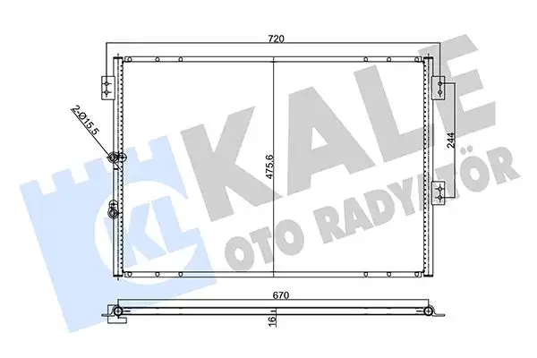 KALE 357835 Klima Radyatörü 8846026330