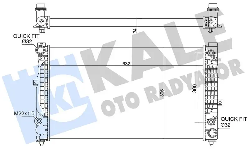 KALE 358975 Radyatör 8D0121251B