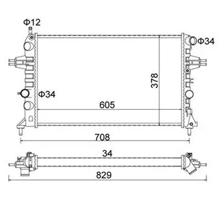 MAGNETI MARELLI 359000300170 Radyatör