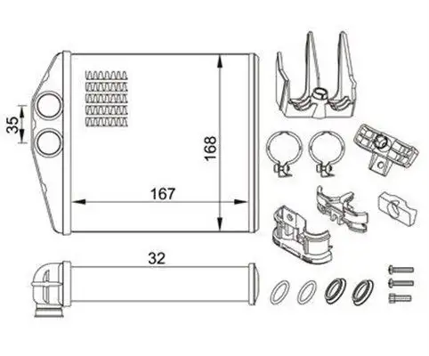 MAGNETI MARELLI 359000300820 Kalorifer Radyatörü 9196140