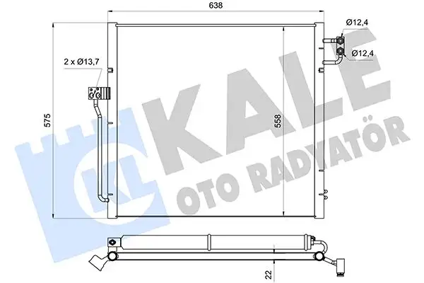 KALE 361345 Klima Radyatörü A0995000002