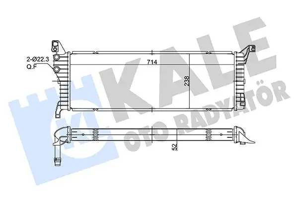 KALE 362775 Radyatör 7E0121212B