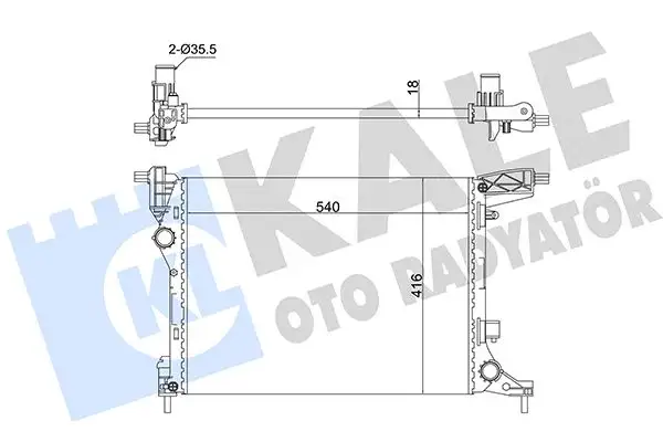 KALE 362855 Radyatör 51887898