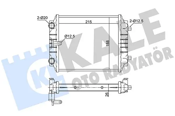 KALE 363190 Radyatör 5Q0121253H