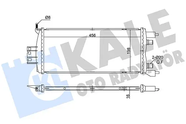 KALE 363195 Radyatör 214100992R