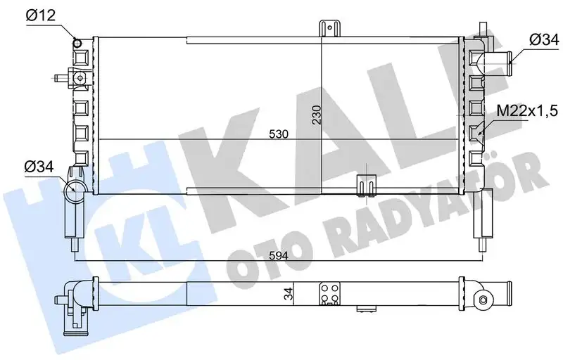 KALE 363825 Radyatör