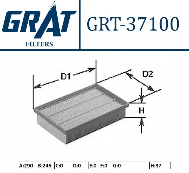 GRAT 37100 Hava Filtresi 53007386