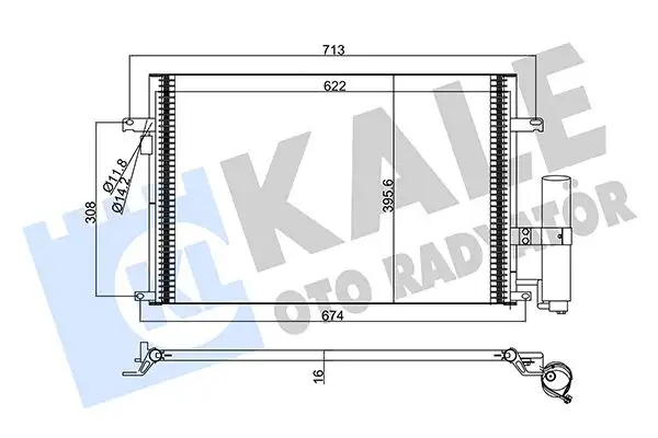 KALE 377100 Klima Radyatörü 96804274