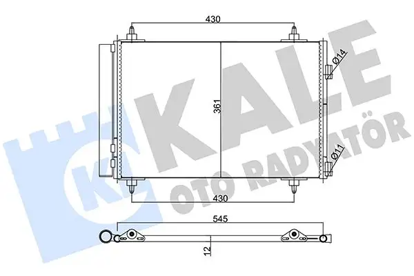 KALE 377900 Klima Radyatörü