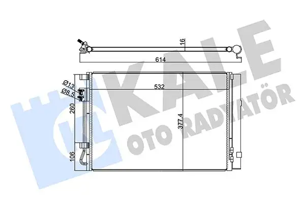 KALE 380200 Klima Radyatörü 976061R000