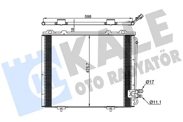 KALE 381300 Klima Radyatörü A2108300570