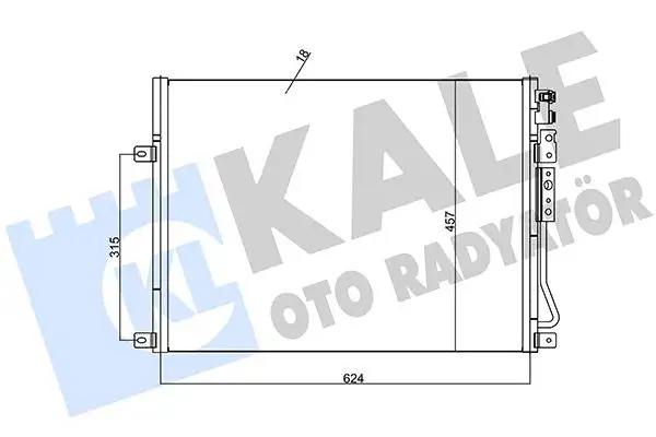 KALE 385800 Klima Radyatörü K55116928AA