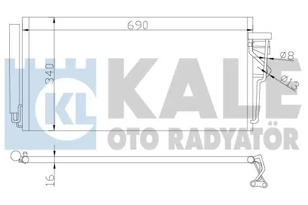 KALE 387300 Klima Radyatörü