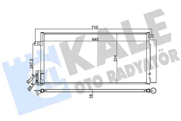 KALE 389100 Klima Radyatörü